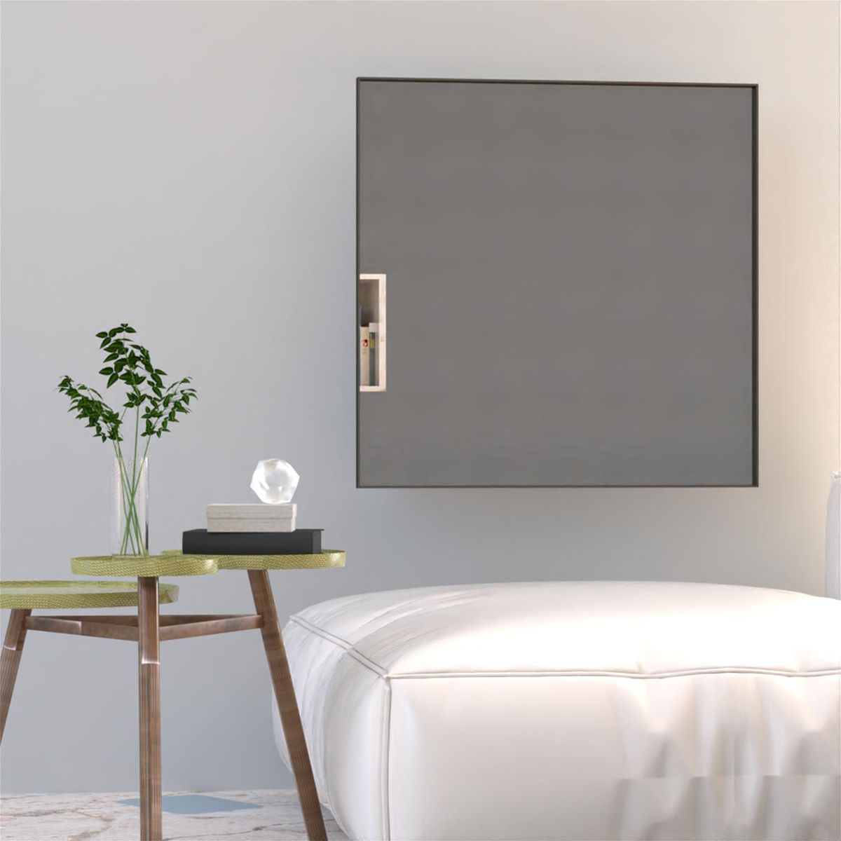 TUHOME - Espejo Decorativo Cuadrada 58x58 cm Ámbar