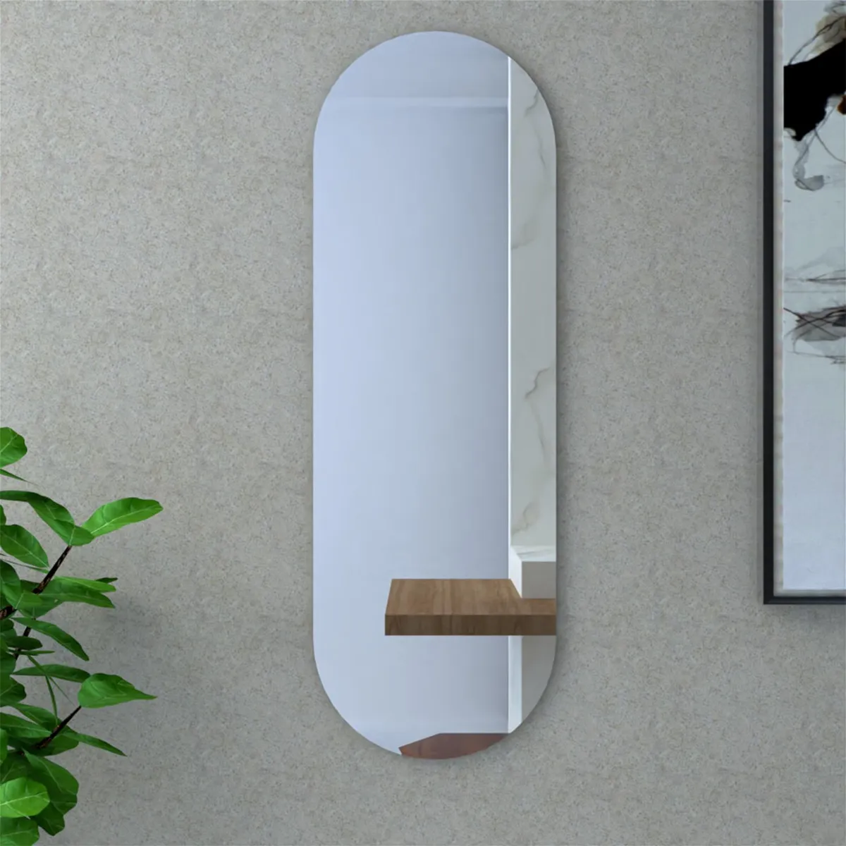 TUHOME - Espejo Decorativo Rectangular 40x120 cm Lucera