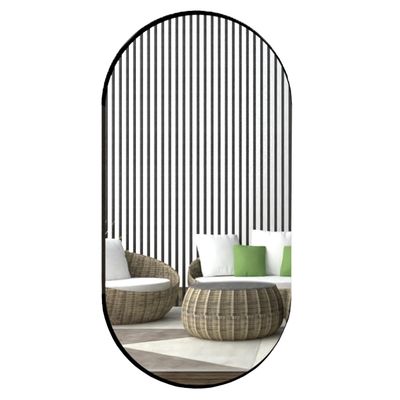 Imagen 2 del producto Espejo Pared Forma Rectangular 50x100 cm Negro Lukman