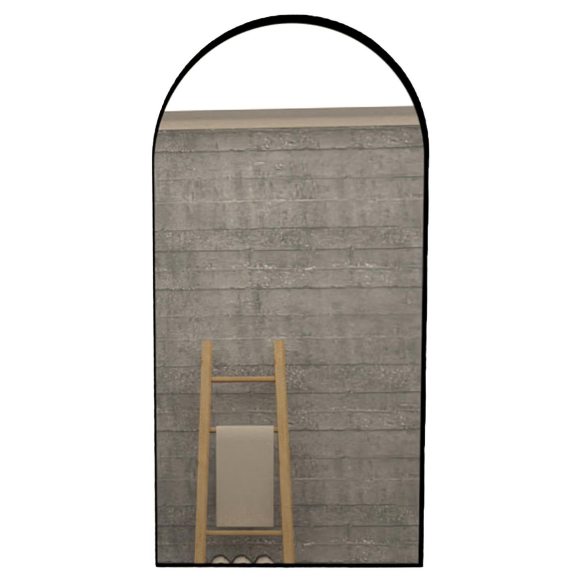 TUHOME - Espejo Baño Forma Rectangular 40x80 cm Negro Marsella