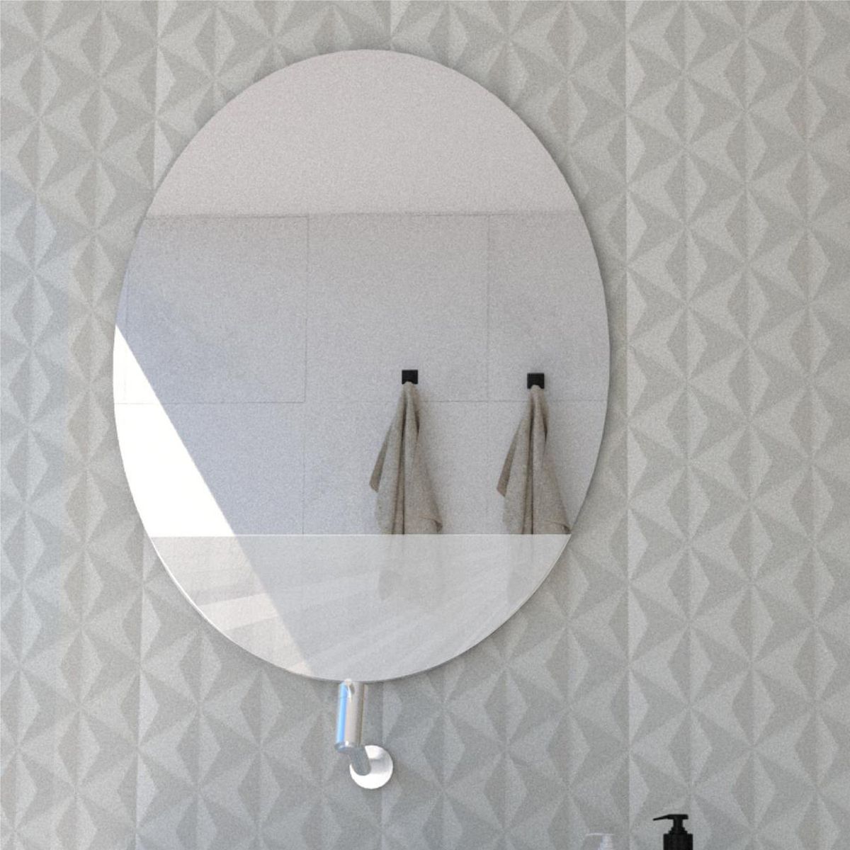 TUHOME - Espejo Baño Ovalada 61,8x80 cm Ferrara