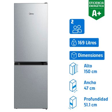 Refrigerador Bottom Freezer Fro Directo 169 Litros Silver MDRB241FGE50