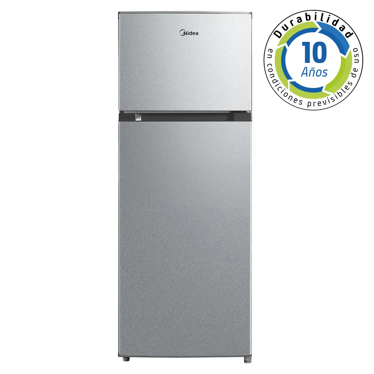 MIDEA - Refrigerador Top Freezer Frío Directo 207 Litros Inox MDRT294FGE50