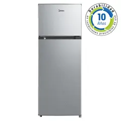 MIDEA - Refrigerador Top Freezer Frío Directo 207 Litros Inox MDRT294FGE50