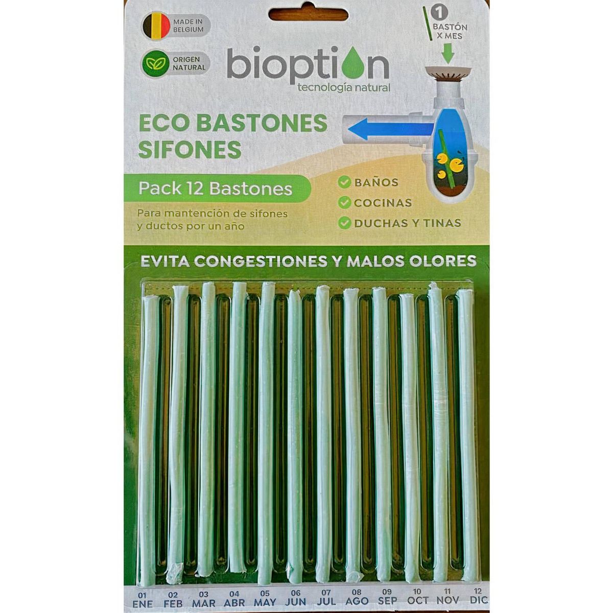 BIOPTION - Bastones Bioption 12 unidades