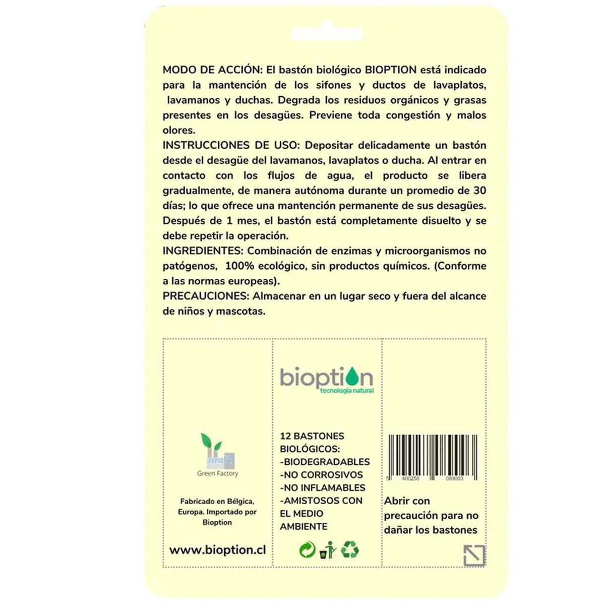 BIOPTION - Bastones Bioption 12 unidades