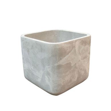 Macetero de cemento cuadrang 7 cm