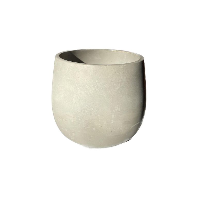 Macetero Ovalado de Cemento 7.8x7.8 Gris