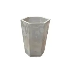 POTTERY - Macetero de cemento hexagonal 14 cm