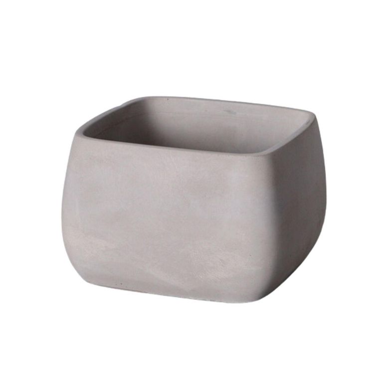 Macetero Cúbico de Cemento 11.5x7.3 Gris
