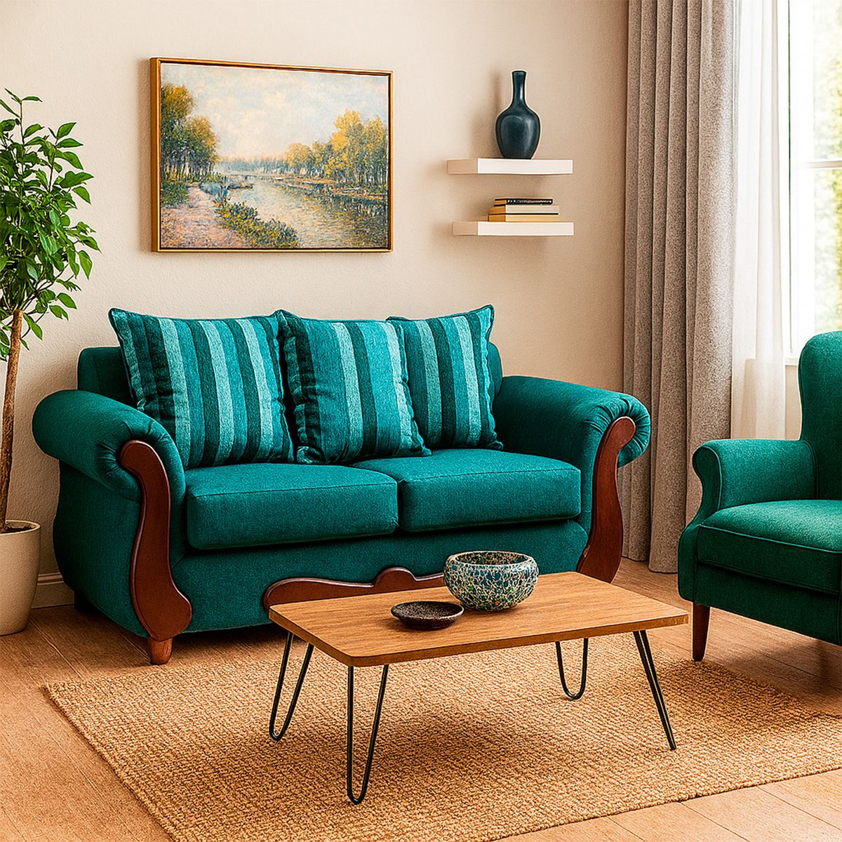 DKORA - Sofá Kenny 3 cuerpos