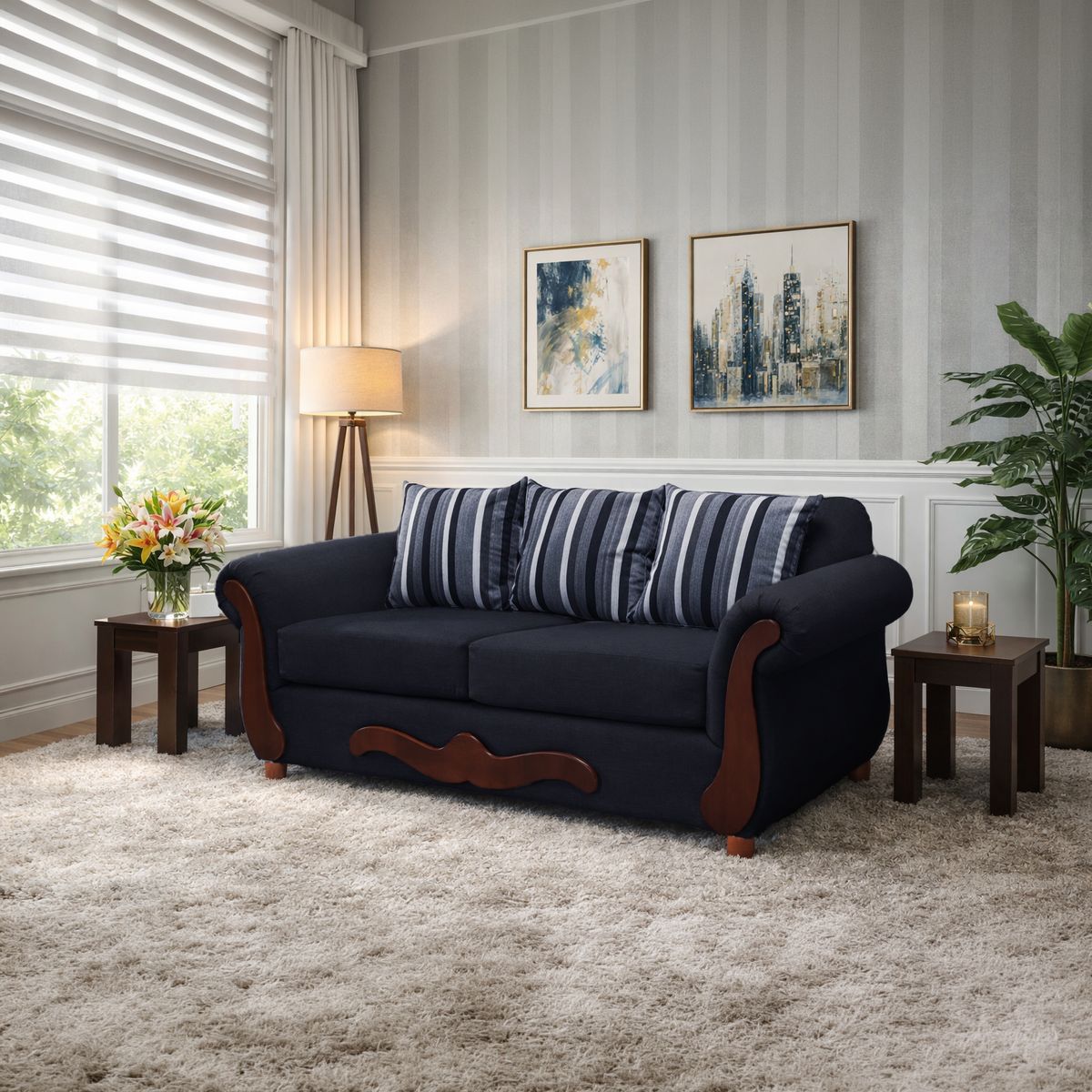 DKORA - Sofá Kenny 3 cuerpos