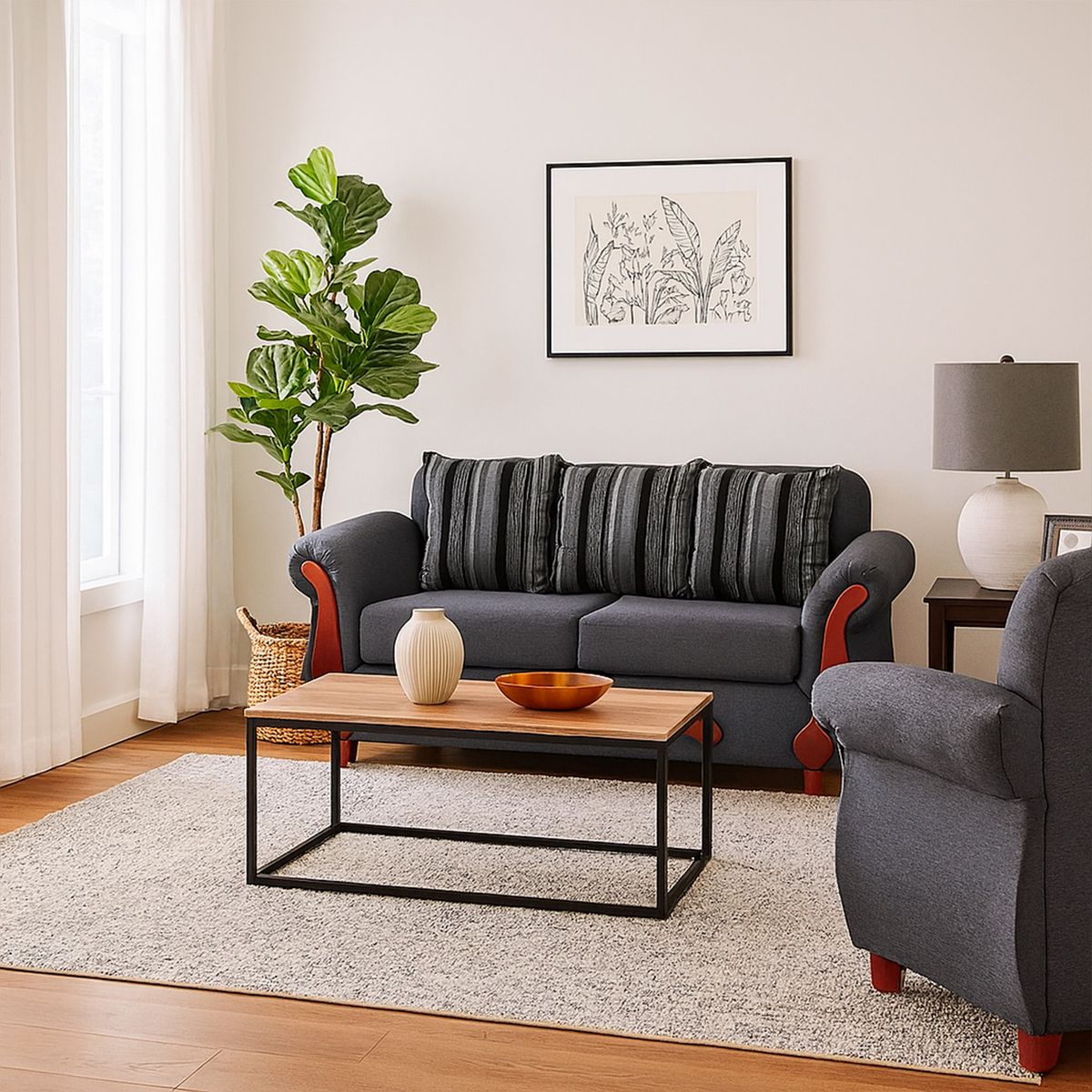 DKORA - Sofá Kenny 3 cuerpos