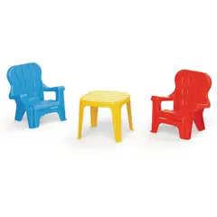 DOLU - Set de Mesa y Dos Sillas Infantil 45x45x35 cm Multicolor