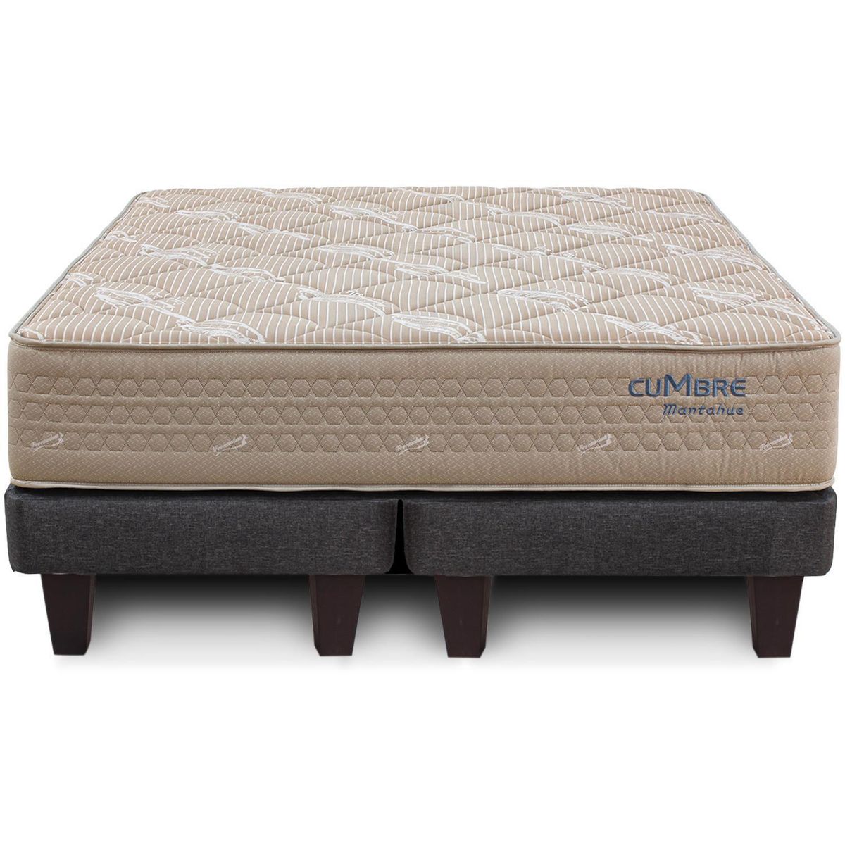 MANTAHUE - Cama King Europea High Resilience Cumbre Beige