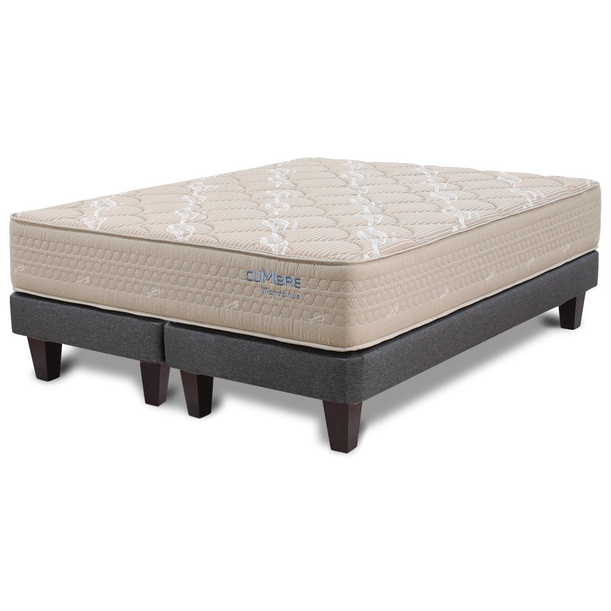 MANTAHUE - Cama King Europea High Resilience Cumbre Beige