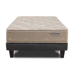 MANTAHUE - Cama Europea High Resilience Cumbre 1.5 plazas Beige