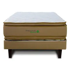 MANTAHUE - Cama Europea High Resilience Millenium 2 1.5 plazas Arena Oscuro