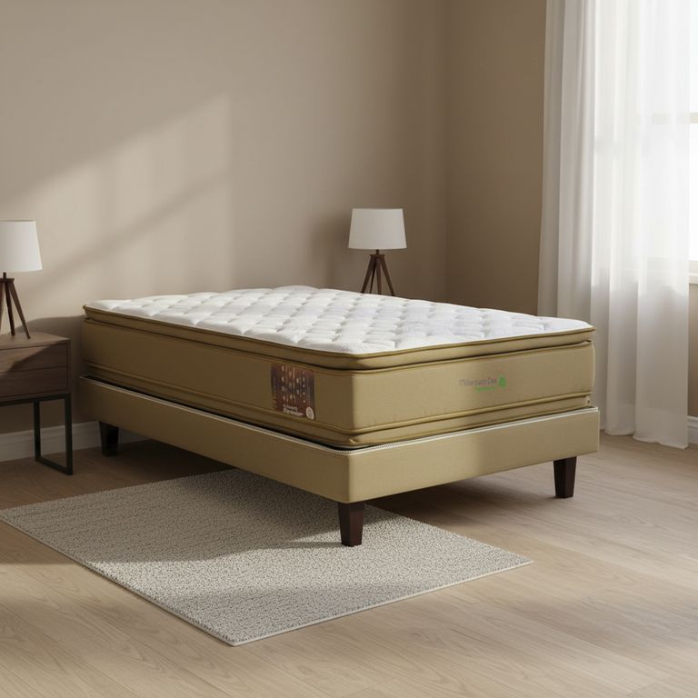 Cama 1.5 plazas Europea High Resilience Millenium 2 Café