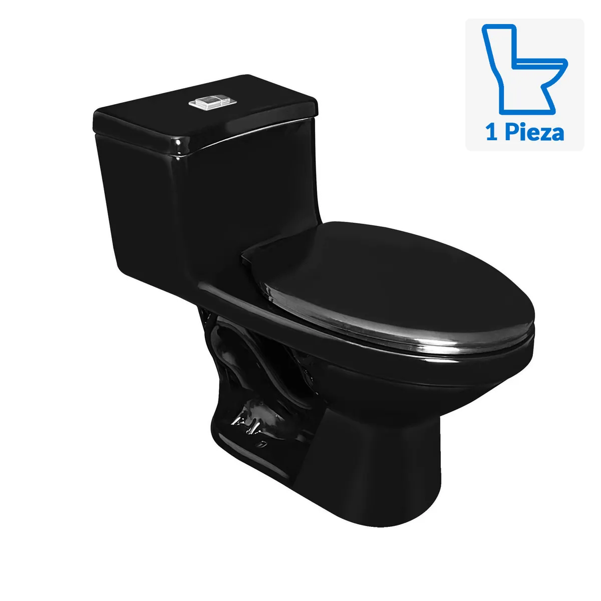 FANALOZA - Sanitario One piece a Piso 30,5 cm 6 Litros OP OASIS Negro