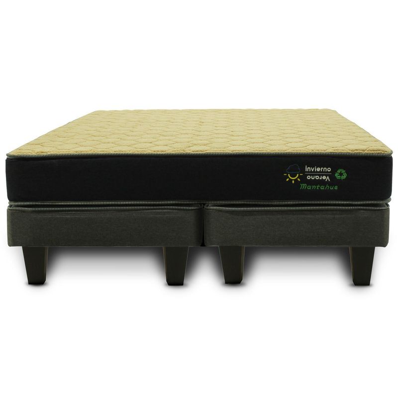 JUST HOME COLLECTION - Cama Europea King High Resilience  Negro/Gris