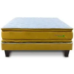 MANTAHUE - Cama Europea High Resilience Millenium 2 2 plazas Arena Oscuro