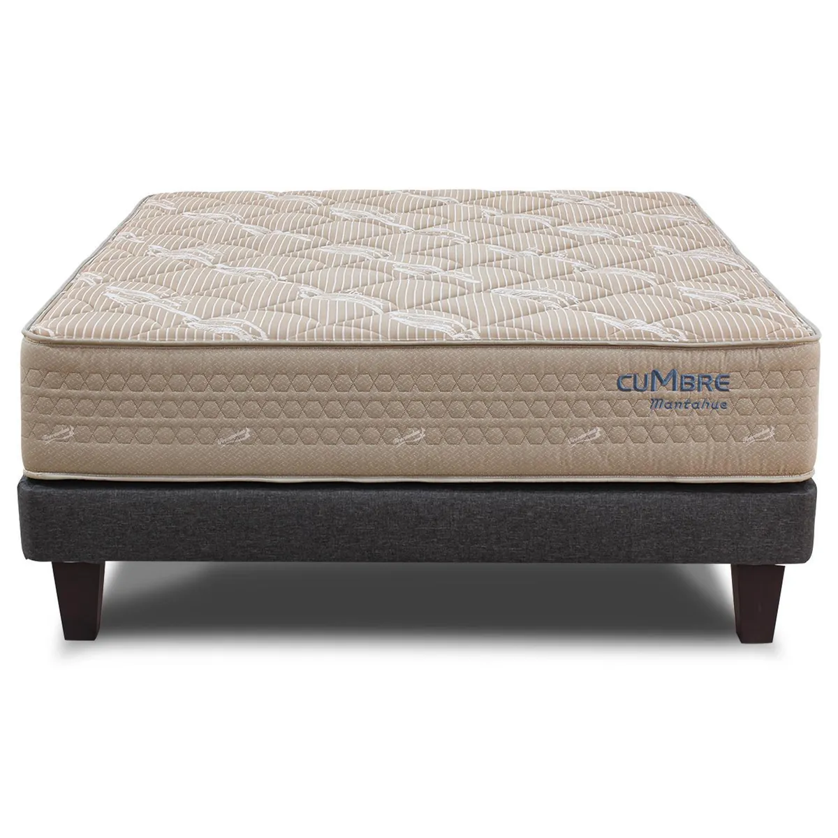 JUST HOME COLLECTION - Cama 2 plazas Europea High Resilience Cumbre Beige