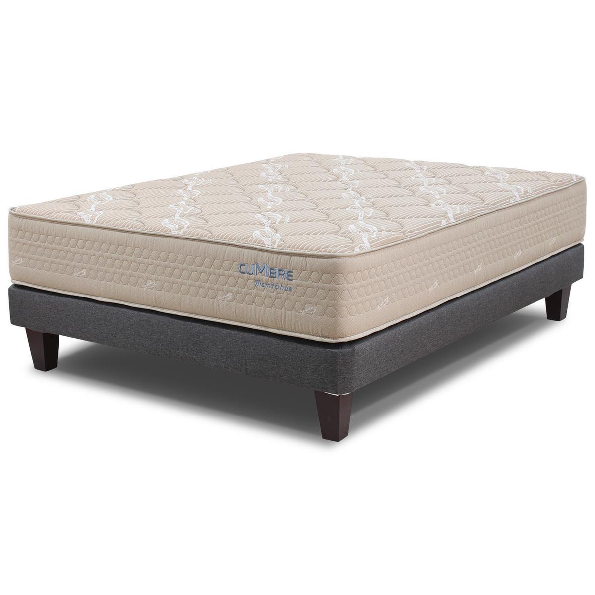 JUST HOME COLLECTION - Cama 2 plazas Europea High Resilience Cumbre Beige