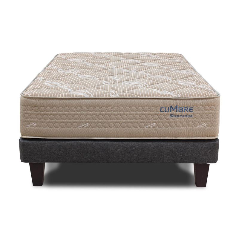 MANTAHUE - Cama Europea 1 plaza High Resilience Cumbre  Beige