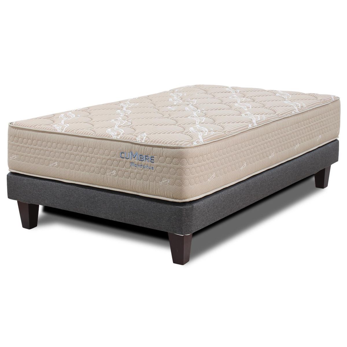 MANTAHUE - Cama 1 plaza Europea High Resilience Cumbre Beige