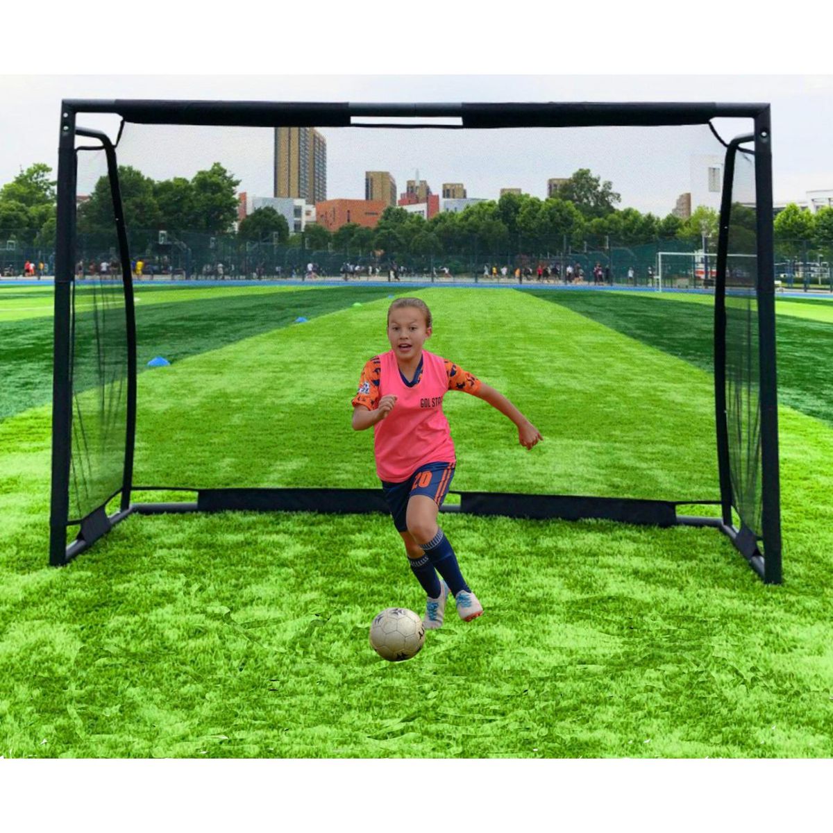 KIDSCOOL - Arco de futbol negro 120x180x60