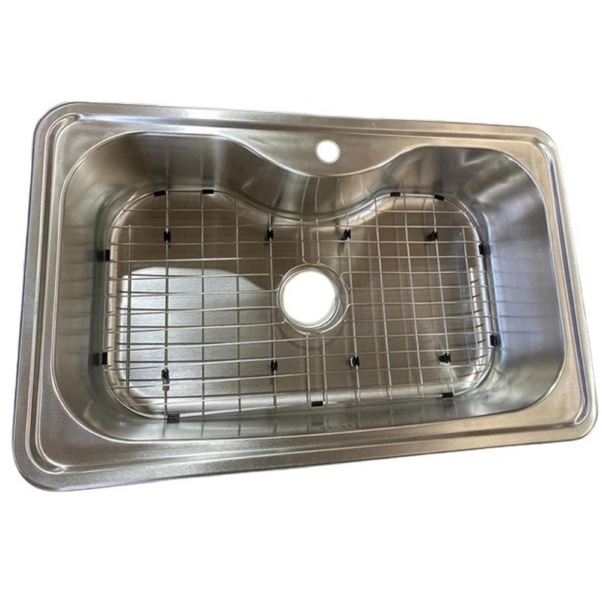 TEBISA - Lavaplatos de Empotrar Forma Riñon 1 Cubeta(s) 50x21x21 cm Acero inoxidable