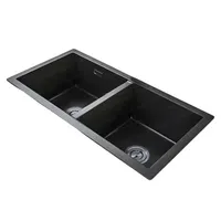 Lavaplatos de Empotrar Bajo Cubierta 2 Cubeta(s) 43x25x25 cm Acero inoxidable