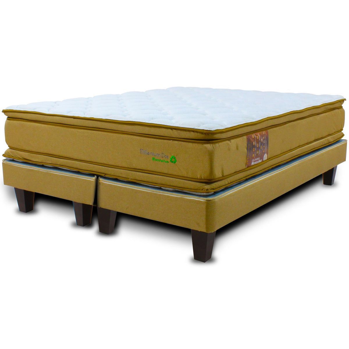 MANTAHUE - Cama Super king Europea High Resilience Millenium 2 Arena Oscuro