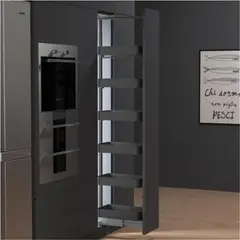KUTZ - Despensa extraíble frontal 6 cestos 300mm para muebles antracita