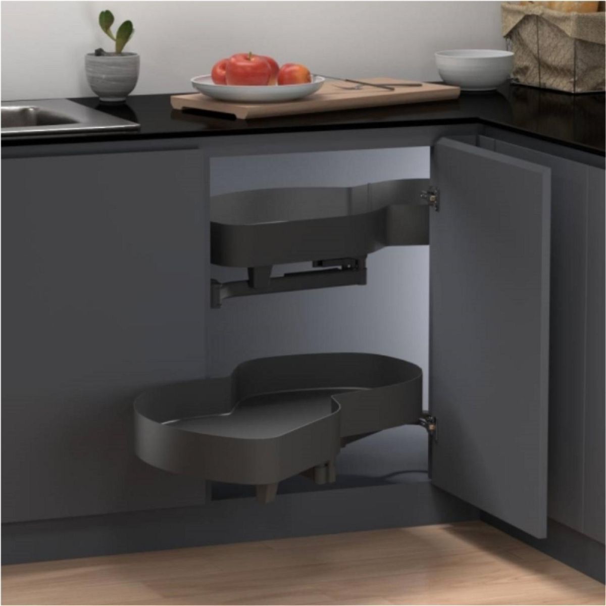 KUTZ - Gemela extraíble izquierdo para muebles antracita 900mm kutz