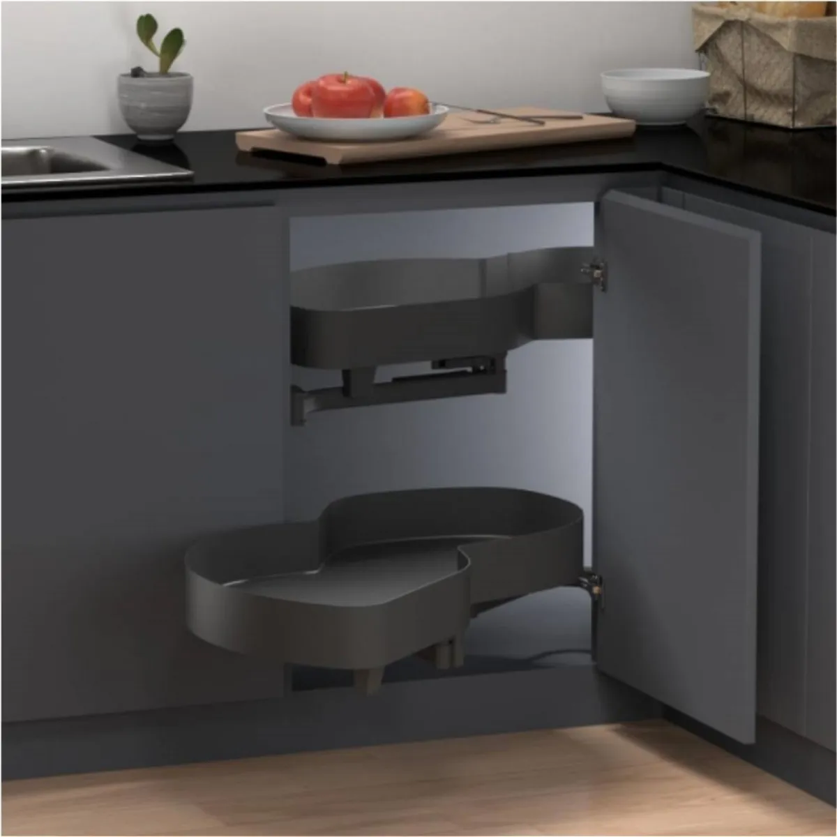 KUTZ - Gemela extraíble izquierdo para muebles antracita 900mm kutz