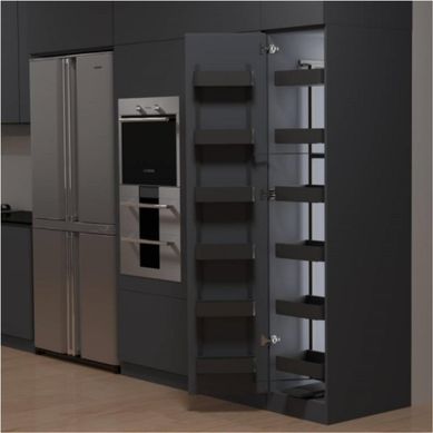 Despensa extrable para mueble 1 puerta 6 cestos antracita