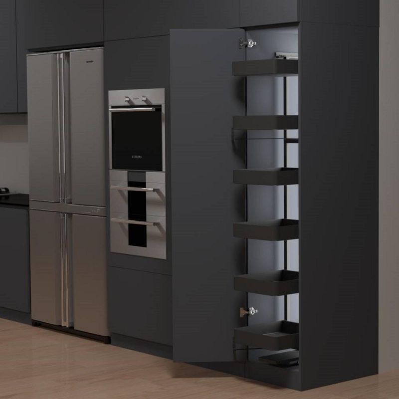 KUTZ - Despensa extraíble 6 cestos para mueble 600mm antracita