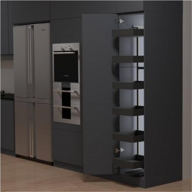 Despensa extrable 6 cestos para mueble 450mm antracita