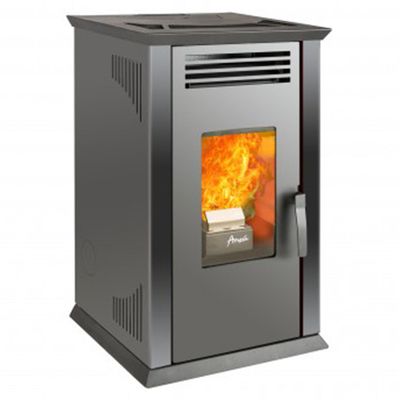 Imagen 2 del producto Estufa a Pellet Italy 8100 Negra + Kit Instalacion Muro