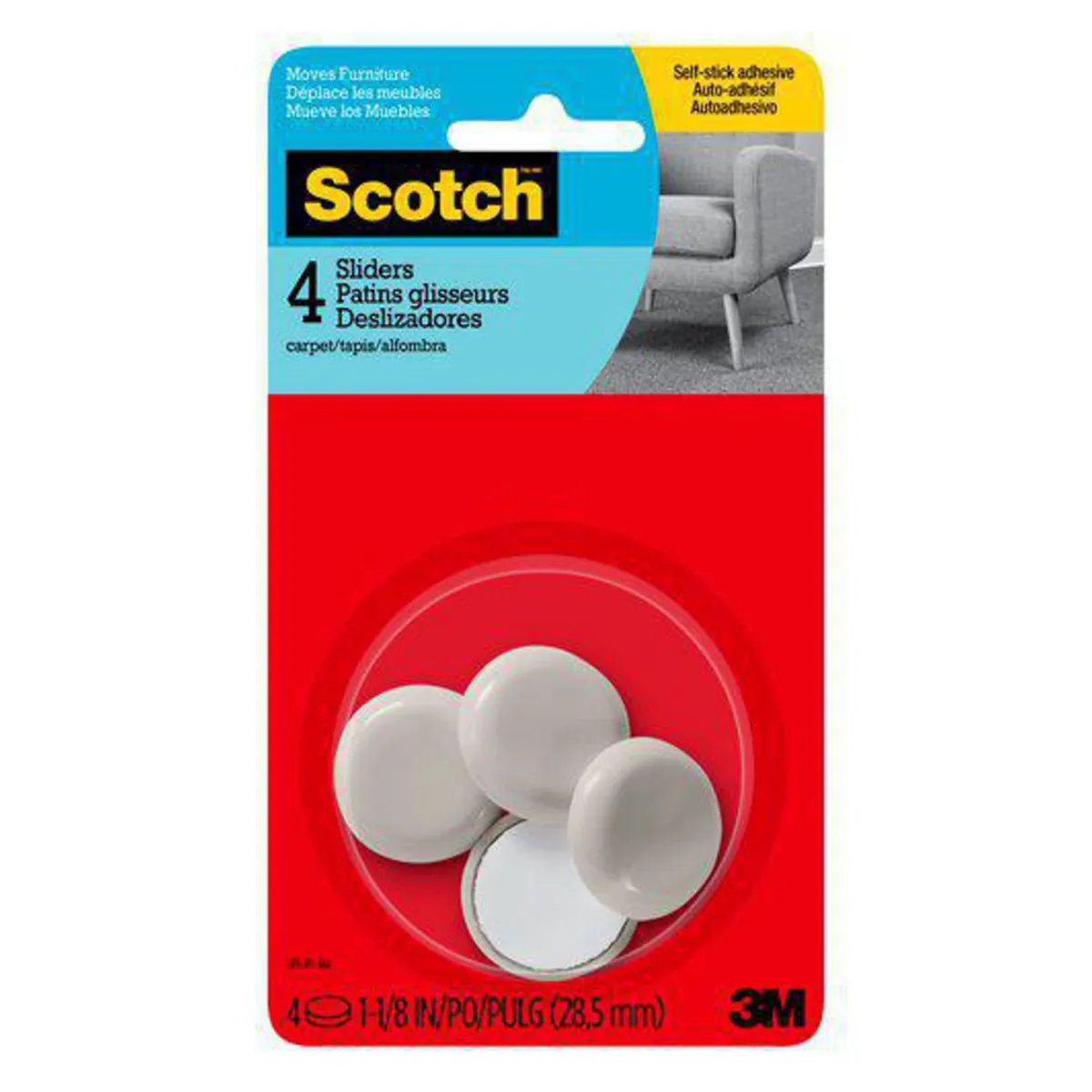 SCOTCH - Protector deslizadores 4 unidades