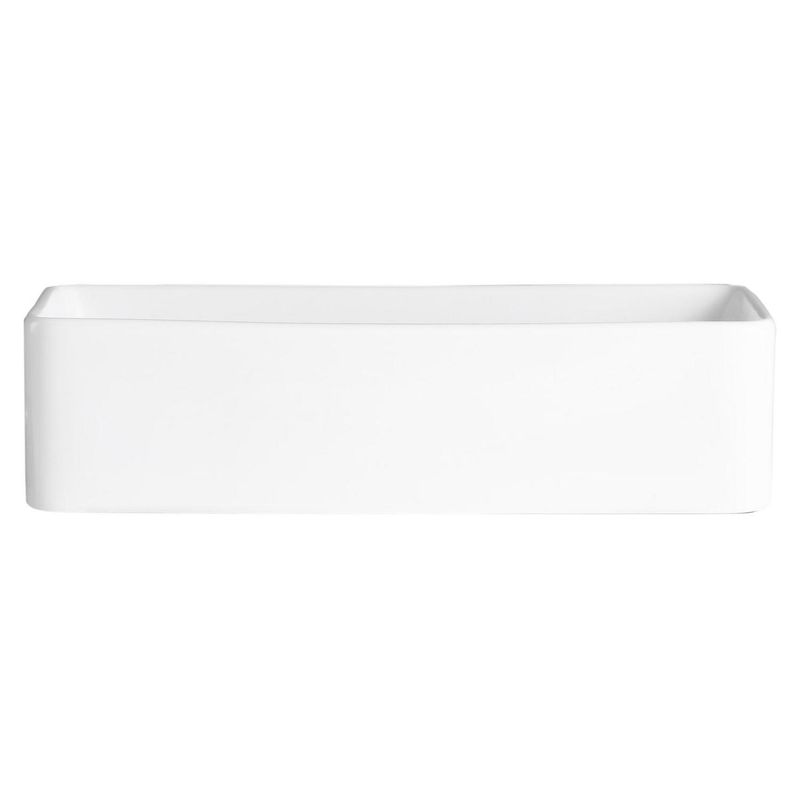 DOMSA - Lavamanos Sobrepuesto Forma Rectangular Loza 47x12x24 cm Blanco