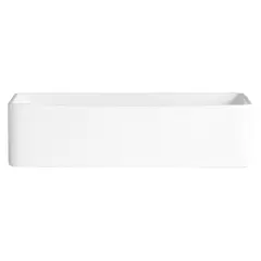 DOMSA - Lavamanos Sobrepuesto Forma Rectangular Loza 47x12x24 cm Blanco