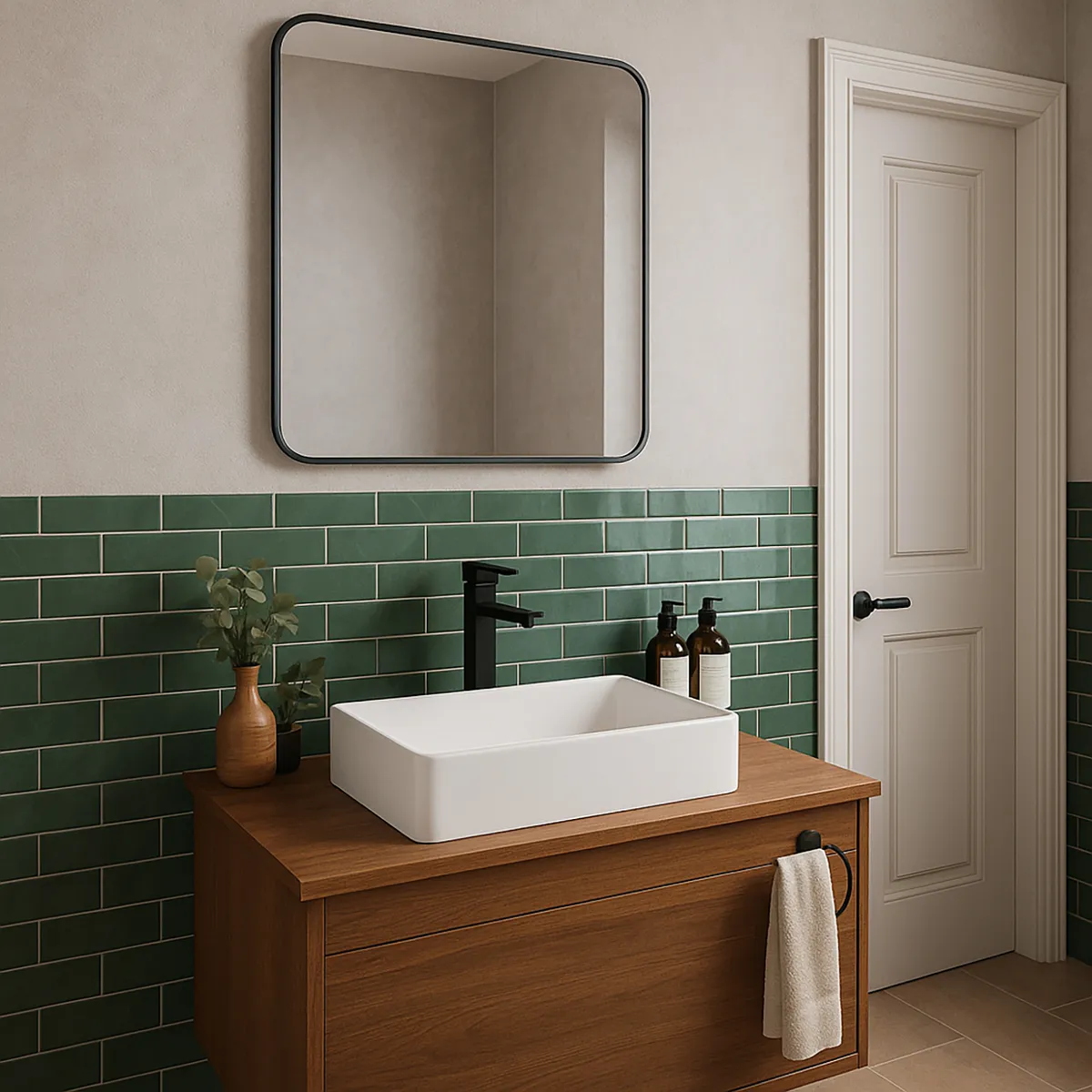 DOMSA - Lavamanos Sobrepuesto Forma Rectangular Loza 47x12x24 cm Blanco