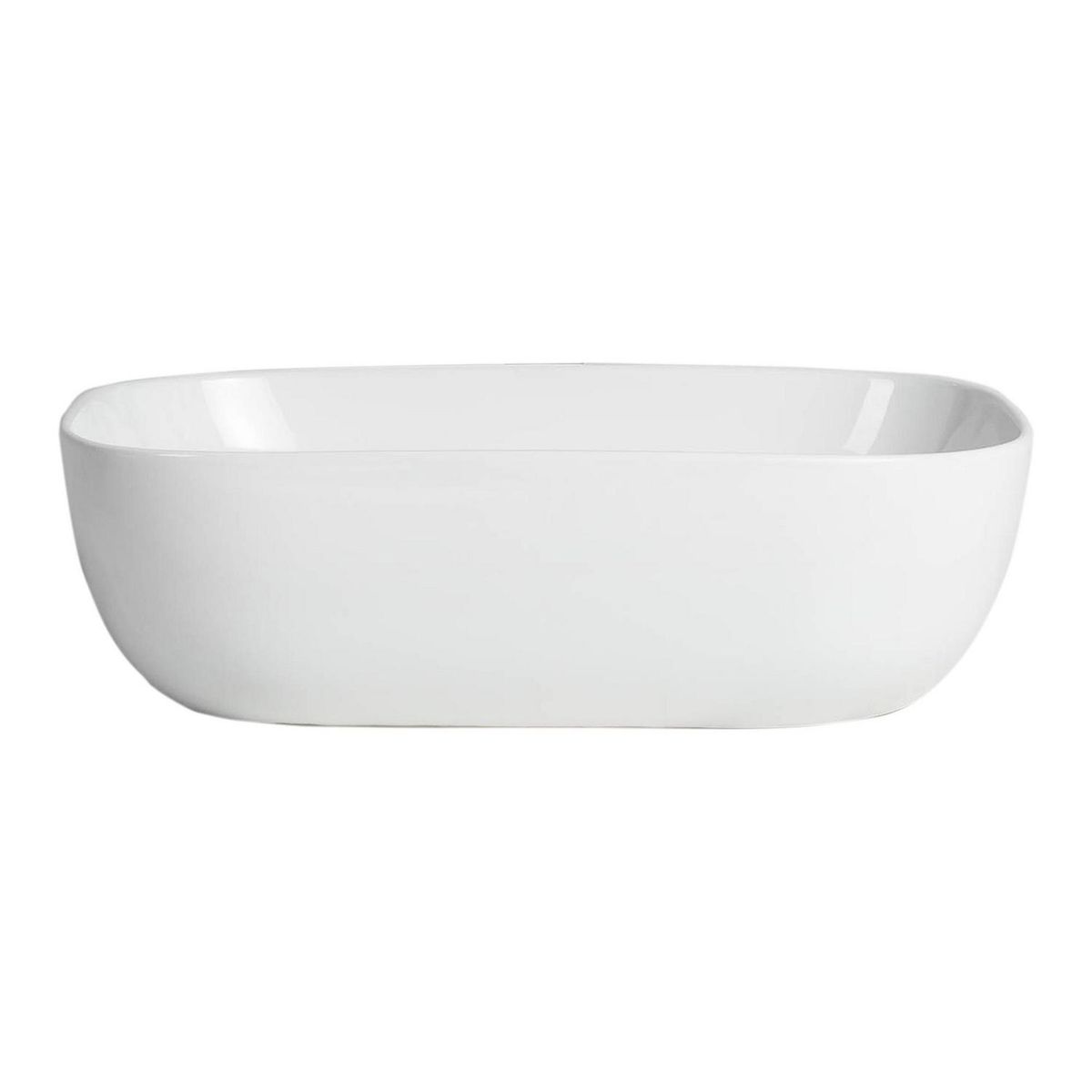 DOMSA - Lavamanos Sobrepuesto Forma Rectangular Loza 45.5x13.5x32 cm Blanco