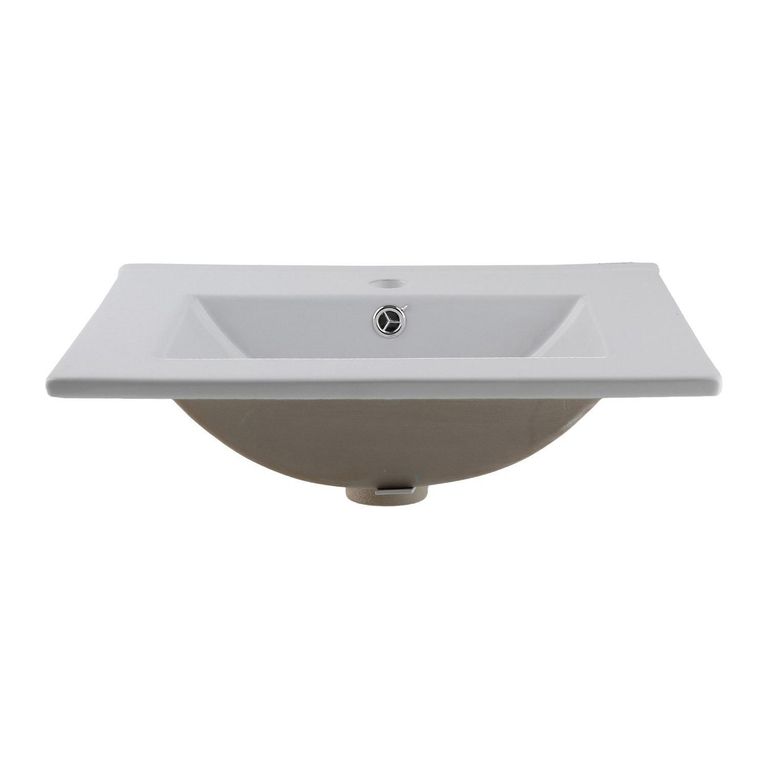 Cubierta Lavamanos Forma Rectangular Loza 60x20x40 cm Blanco