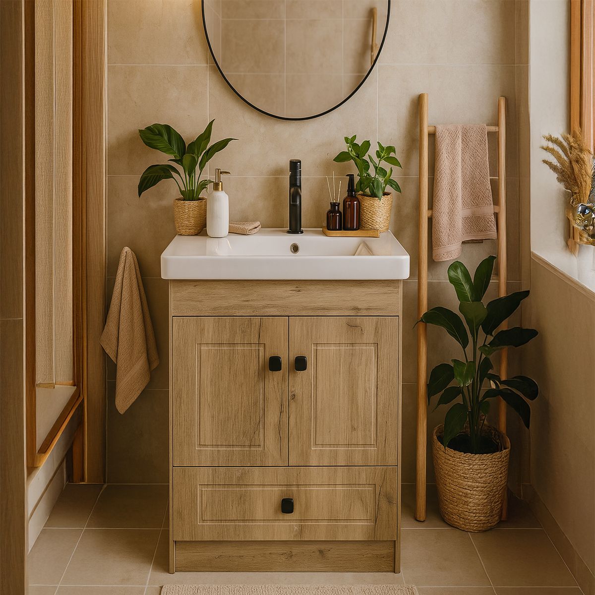 DOMSA - Mueble vanitorio 50 cm wood (sin cubierta)