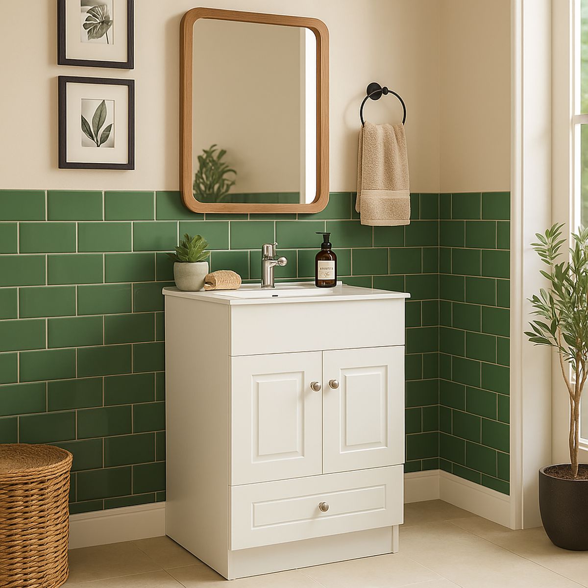 DOMSA - Kit mueble vanitorio ph blanco 50c 50x40x80 cm