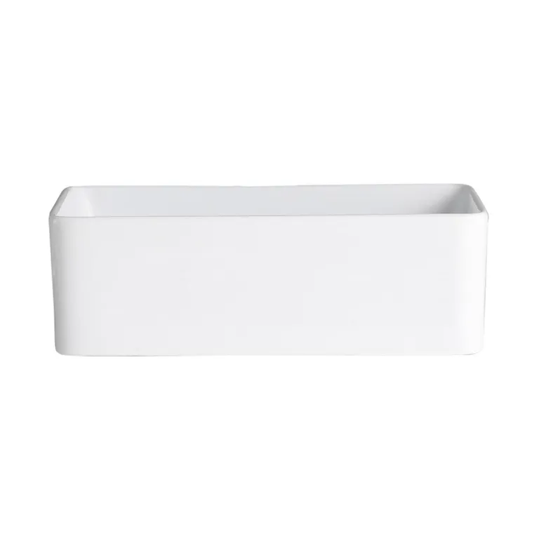 Lavamanos Sobrepuesto Forma Rectangular Loza 37x12x23.5 cm Blanco